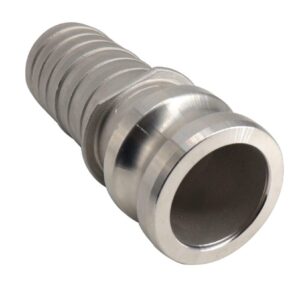 1'' Stainless Steel Male Camlock to Hose Shank Type E Cam & Groove Fitting