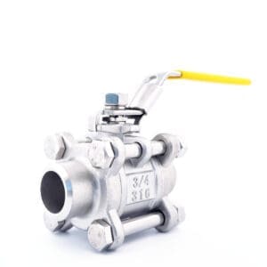 Butt Weld Ball Valve 316 Stainless Steel 3 Piece