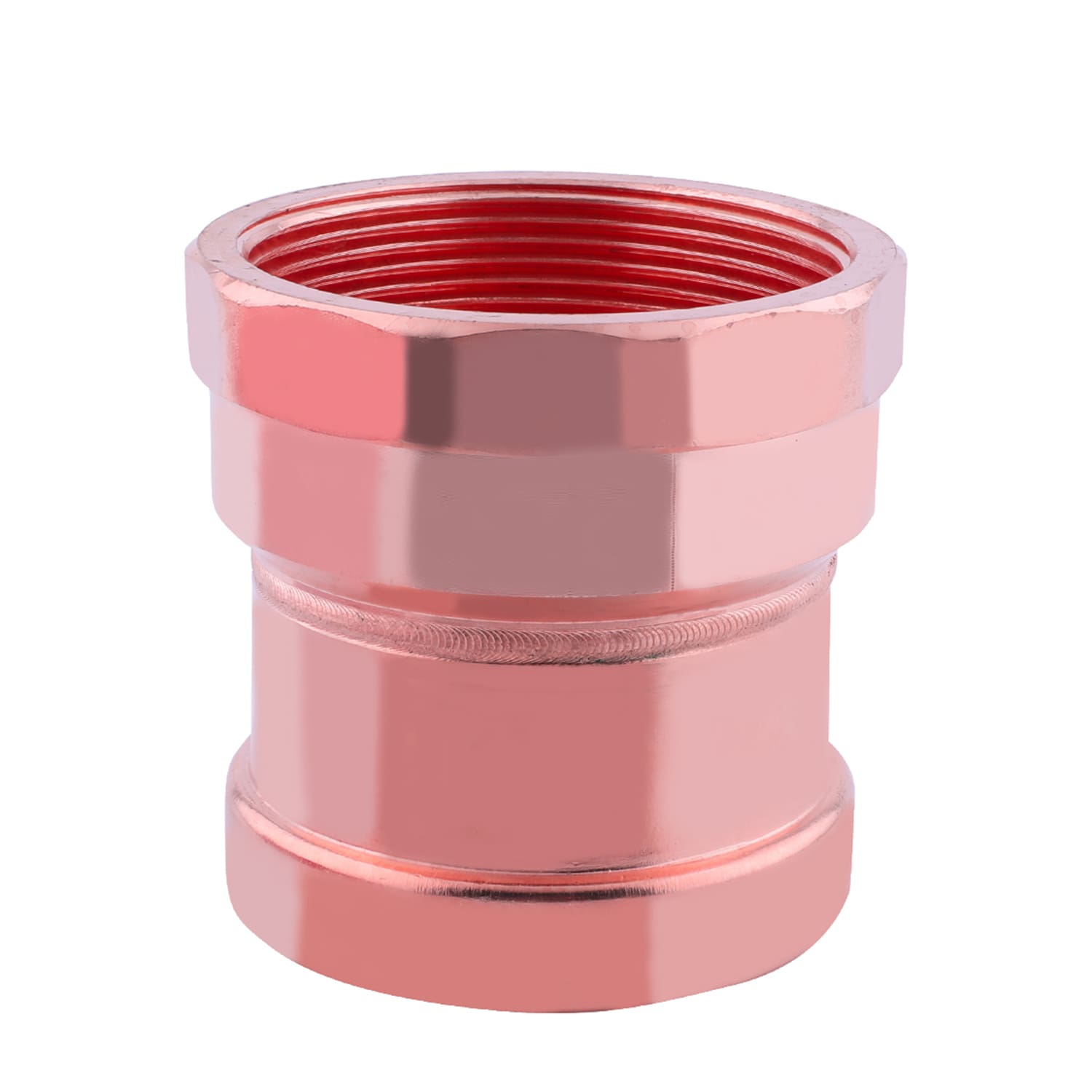 2-1/2” Copper Press XL Female Adapter, High-Performance Press Fit x FNPT Female Threaded NPT for Large Plumbing and HVAC Applications, Durable and Reliable Zero Lead