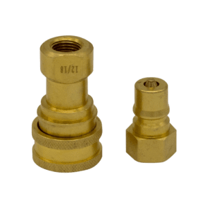 1/4 Inch Quick Disconnect Coupler Brass Male & Female Hydraulic Coupling Pair  1/4"FPT x 1/4"FQD & 1/4"FPT x 1/4"MQD Viton Seal COMBO Package